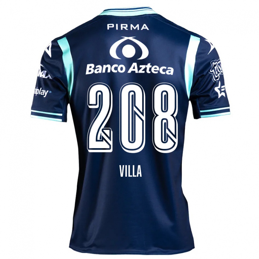 Niño Fútbol Camiseta Patrick Villa #208 Azul Marino 2ª Equipación 2024/25