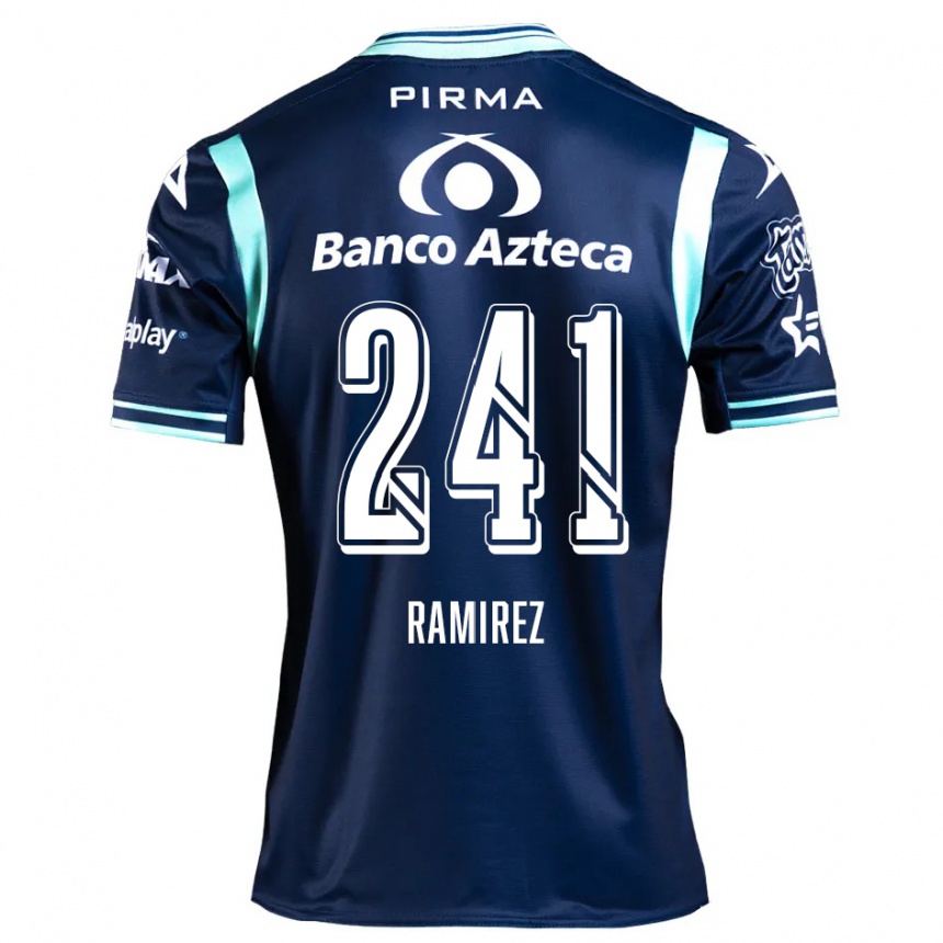 Niño Fútbol Camiseta Eduardo Ramírez #241 Azul Marino 2ª Equipación 2024/25