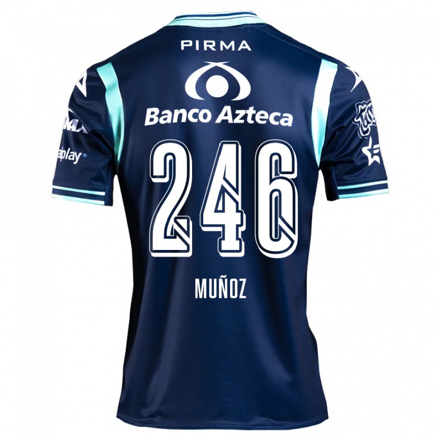 Niño Fútbol Camiseta Zamier Muñoz #246 Azul Marino 2ª Equipación 2024/25