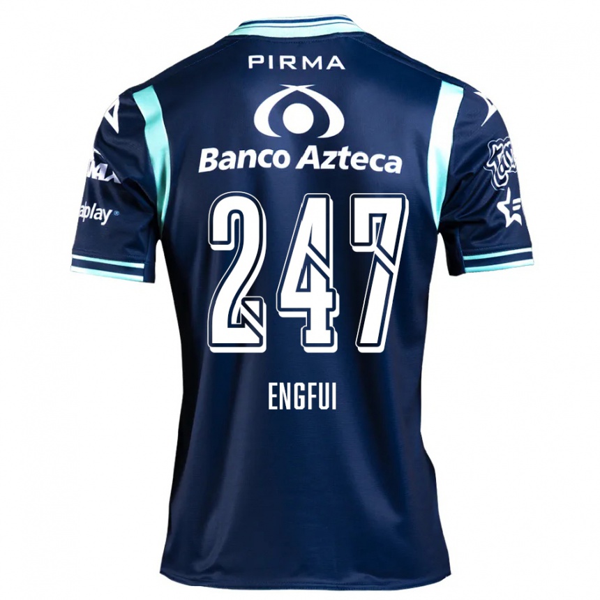 Niño Fútbol Camiseta Emilio Engfui #247 Azul Marino 2ª Equipación 2024/25