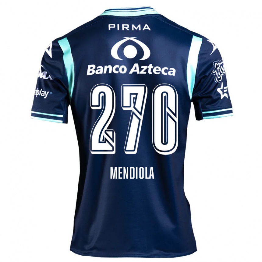 Niño Fútbol Camiseta Carlos Mendiola #270 Azul Marino 2ª Equipación 2024/25