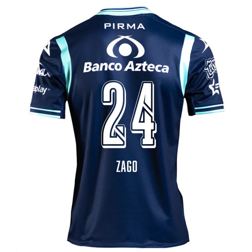 Niño Fútbol Camiseta Diego Zago #24 Azul Marino 2ª Equipación 2024/25