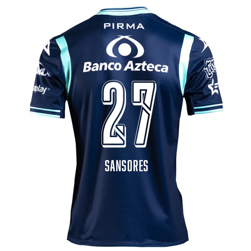 Niño Fútbol Camiseta Miguel Sansores #27 Azul Marino 2ª Equipación 2024/25