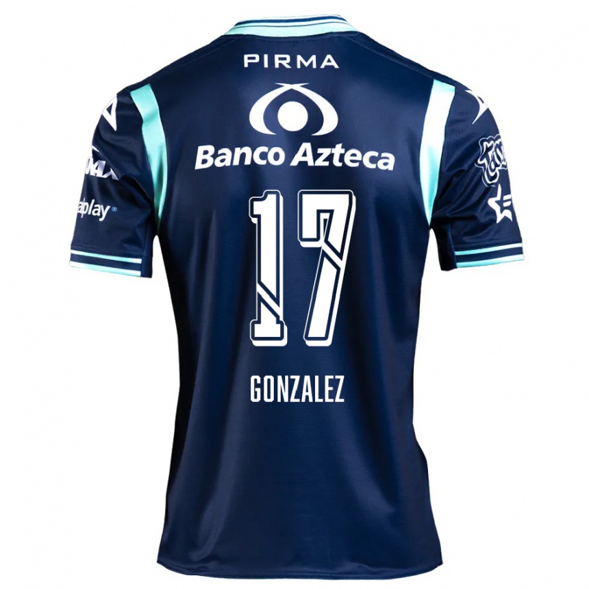 Niño Fútbol Camiseta Andrea González #17 Azul Marino 2ª Equipación 2024/25