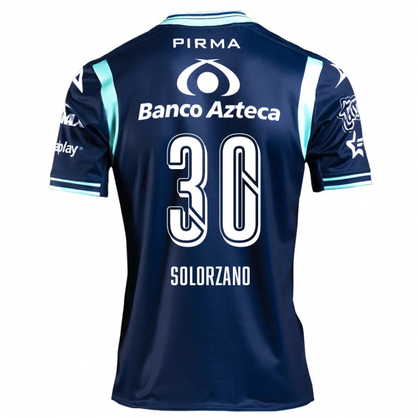 Niño Fútbol Camiseta Aisha Solórzano #30 Azul Marino 2ª Equipación 2024/25