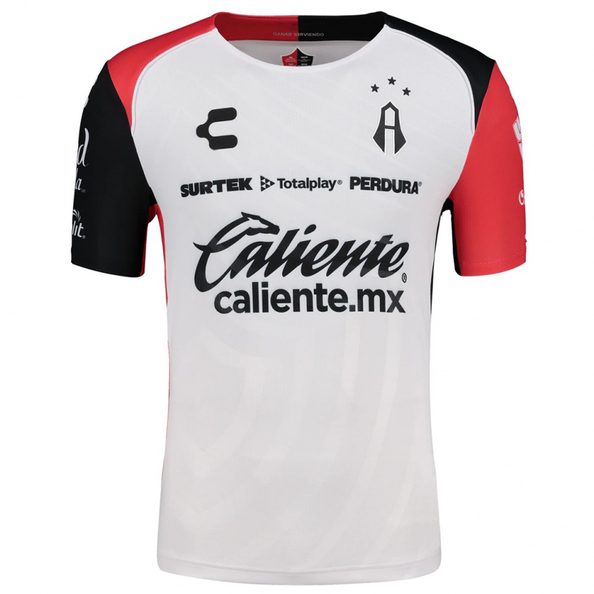 Niño Fútbol Camiseta Sebastián Mandujano #285 Blanco Rojo Negro 2ª Equipación 2024/25