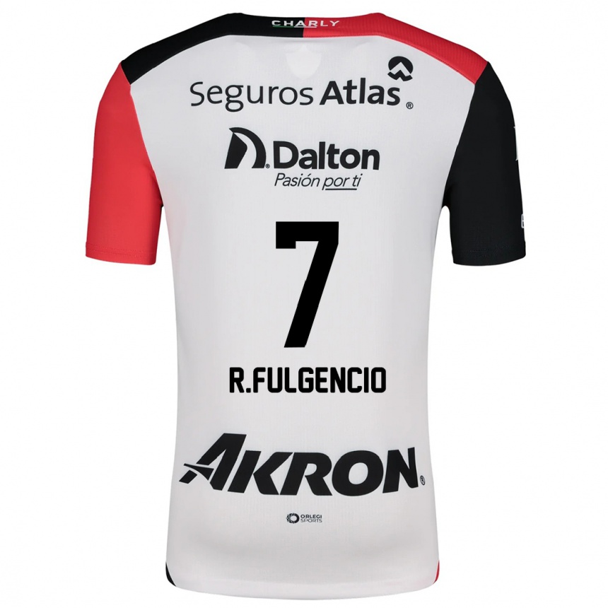 Niño Fútbol Camiseta Raymundo Fulgencio #7 Blanco Rojo Negro 2ª Equipación 2024/25