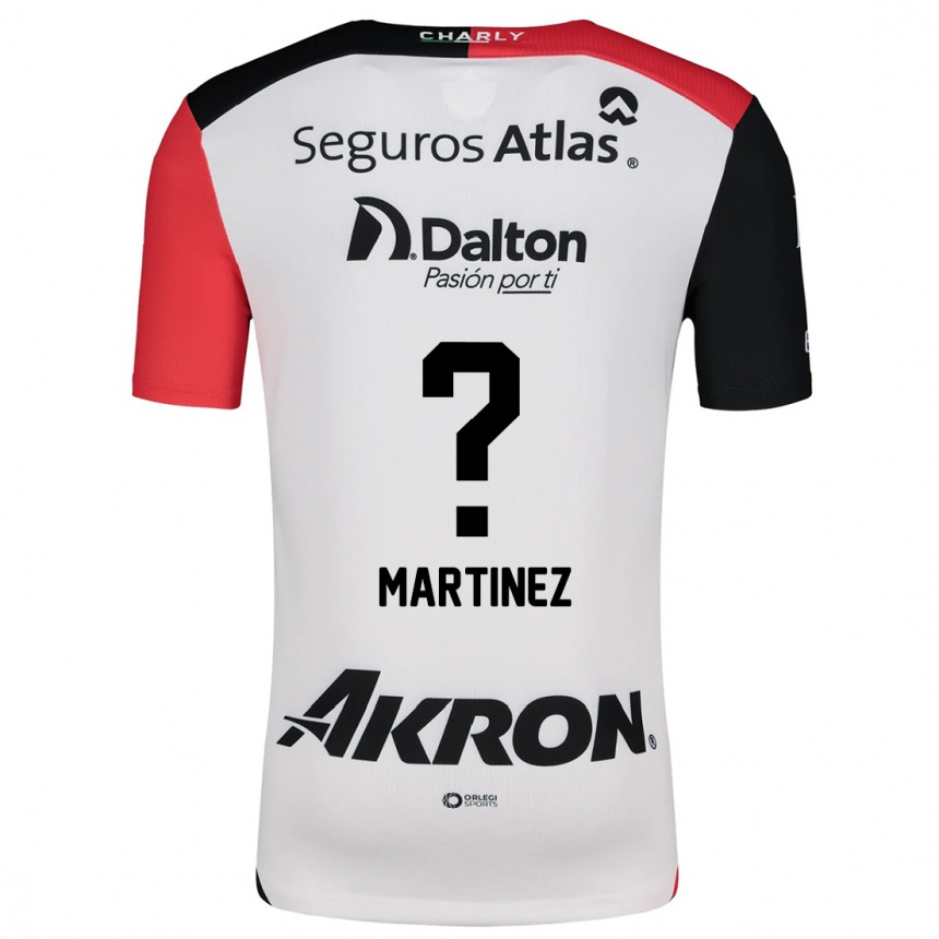 Niño Fútbol Camiseta Gustavo Martínez #0 Blanco Rojo Negro 2ª Equipación 2024/25