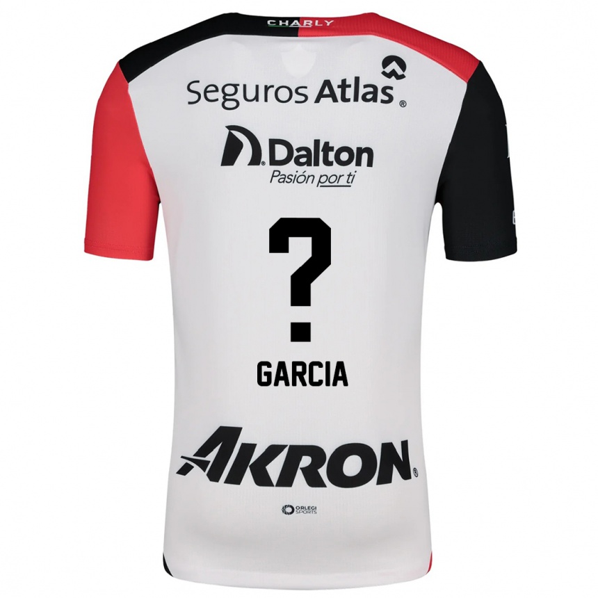 Niño Fútbol Camiseta Ángel García #0 Blanco Rojo Negro 2ª Equipación 2024/25