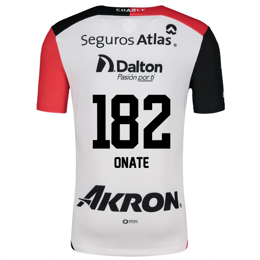 Niño Fútbol Camiseta Axel Oñate #182 Blanco Rojo Negro 2ª Equipación 2024/25