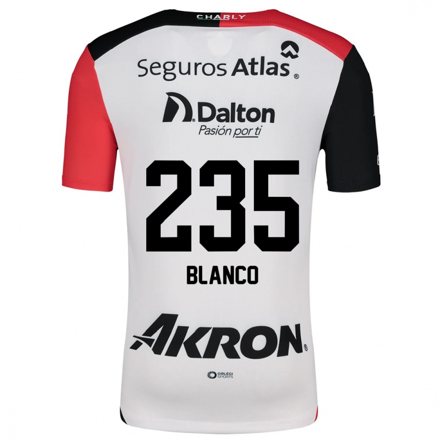 Niño Fútbol Camiseta Luis Blanco #235 Blanco Rojo Negro 2ª Equipación 2024/25