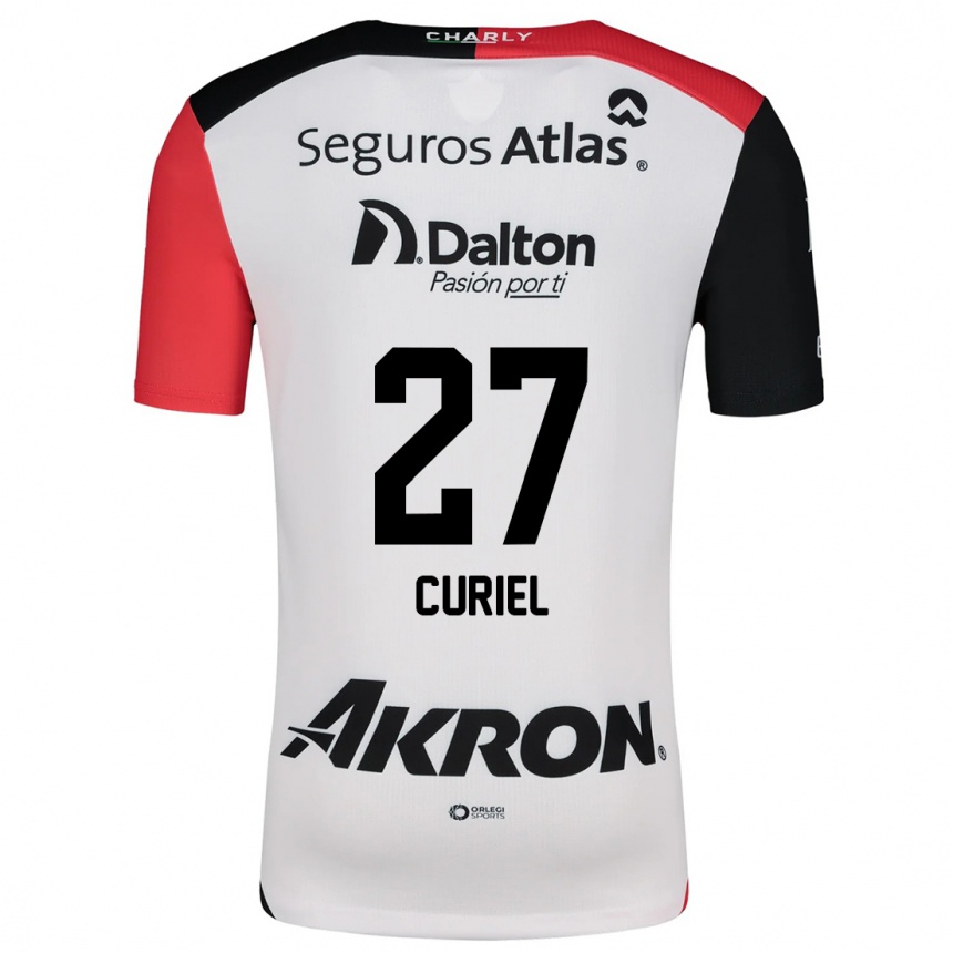 Niño Fútbol Camiseta Alexa Curiel #27 Blanco Rojo Negro 2ª Equipación 2024/25