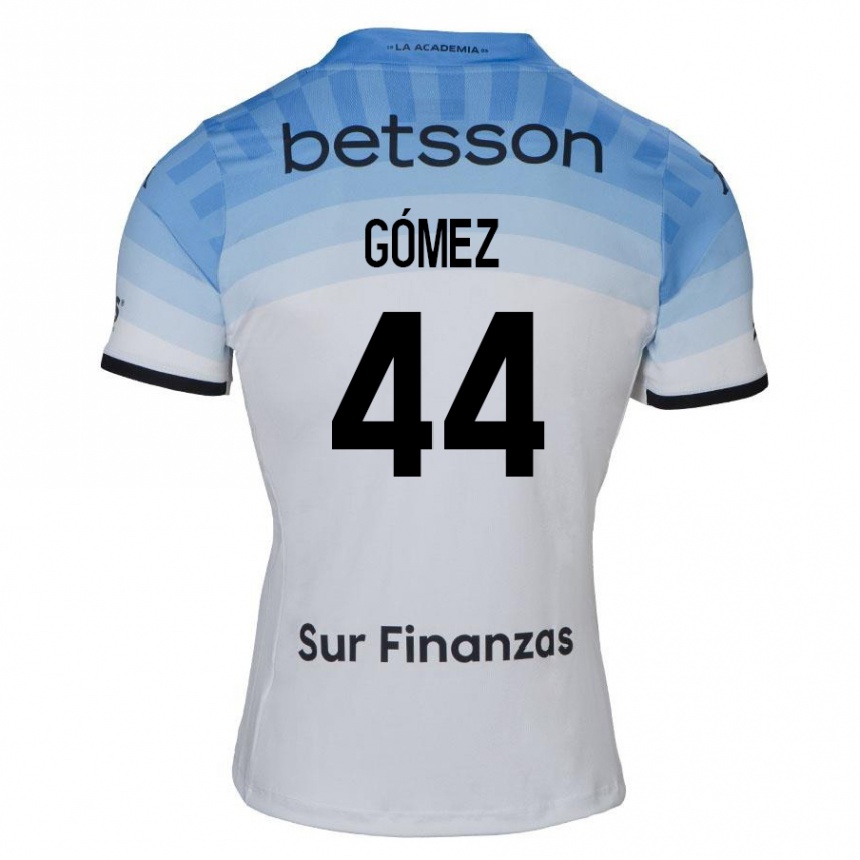 Niño Fútbol Camiseta Francisco Gómez #44 Blanco Azul Negro 2ª Equipación 2024/25