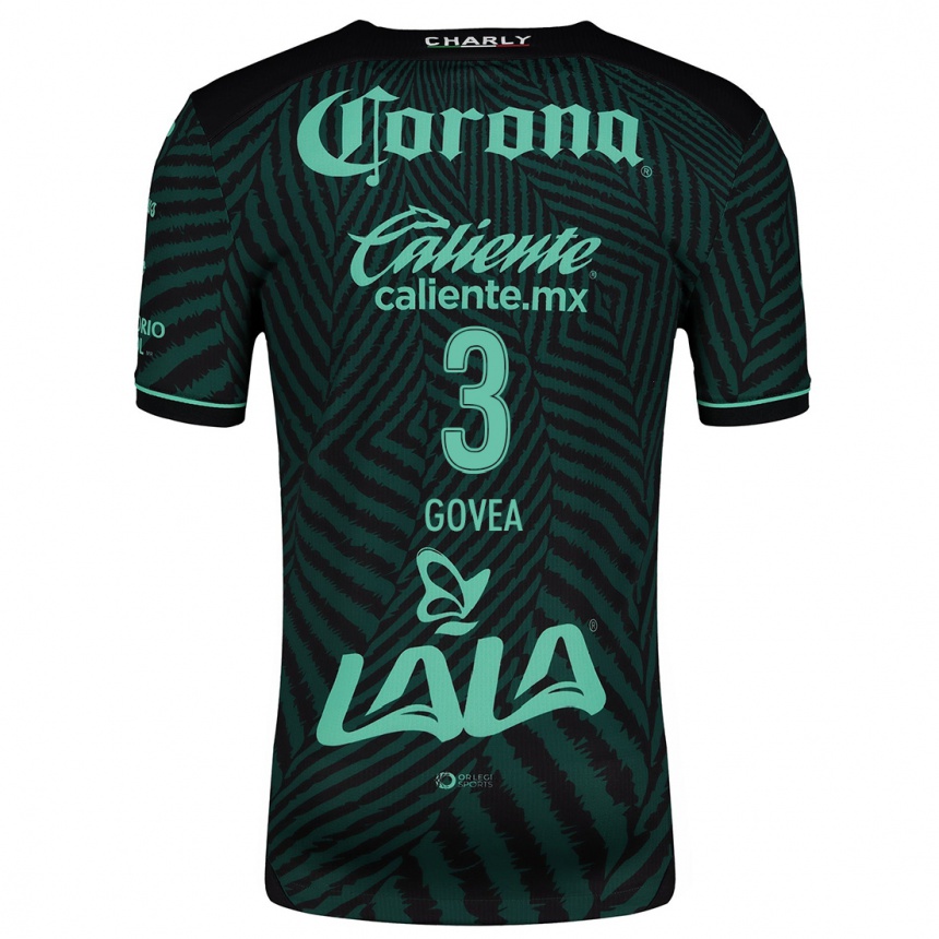 Niño Fútbol Camiseta Ismael Govea #3 Verde Negro 2ª Equipación 2024/25