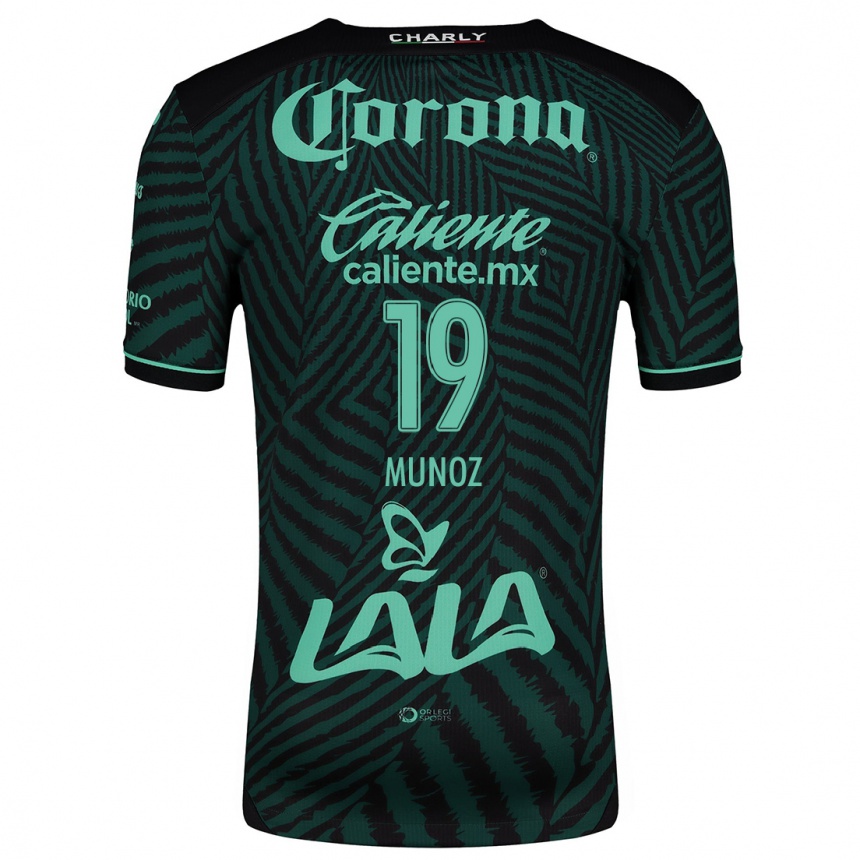 Niño Fútbol Camiseta Santiago Muñoz #19 Verde Negro 2ª Equipación 2024/25