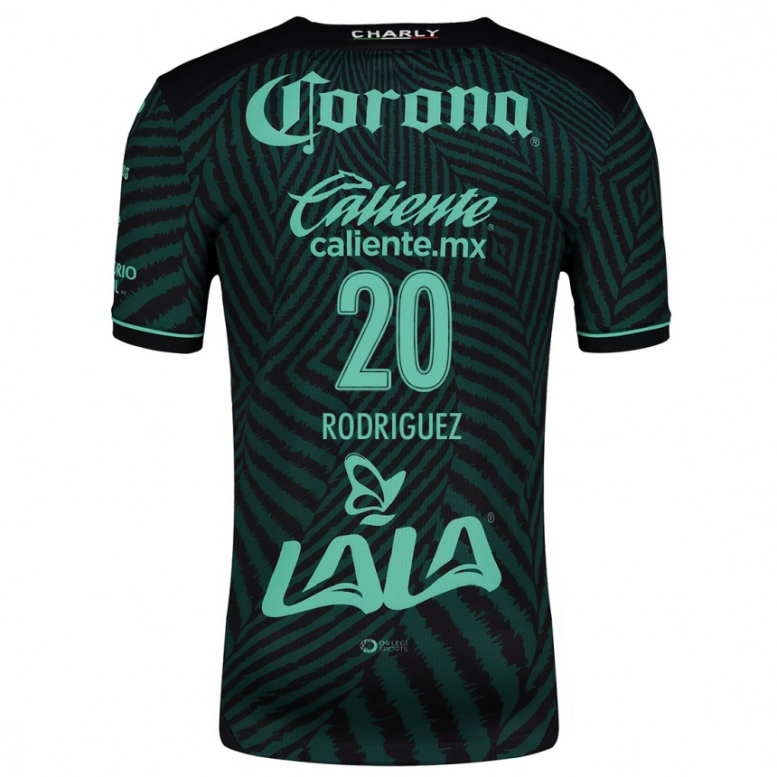 Niño Fútbol Camiseta Hugo Rodríguez #20 Verde Negro 2ª Equipación 2024/25