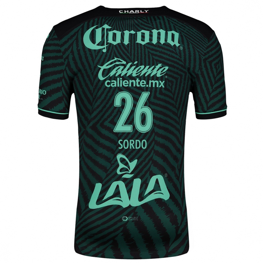 Niño Fútbol Camiseta Ramiro Sordo #26 Verde Negro 2ª Equipación 2024/25