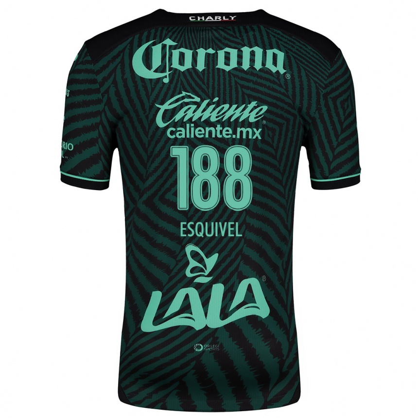 Niño Fútbol Camiseta Bruno Esquivel #188 Verde Negro 2ª Equipación 2024/25