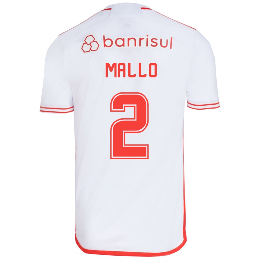 Niño Fútbol Camiseta Hugo Mallo #2 Blanco Rojo 2ª Equipación 2024/25