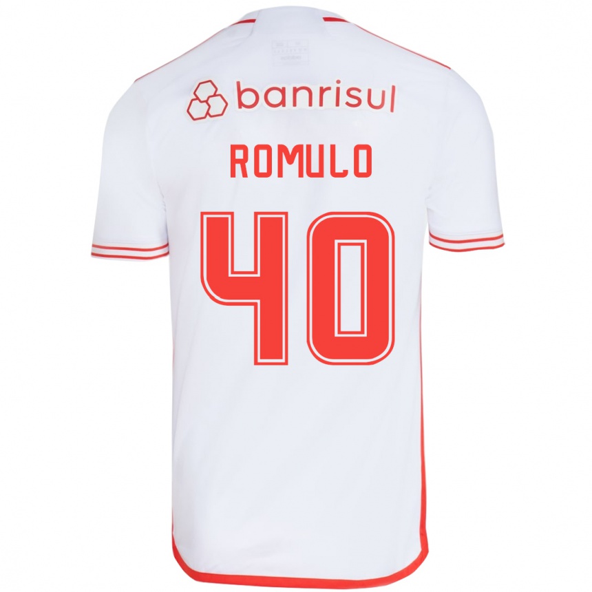 Niño Fútbol Camiseta Rômulo #40 Blanco Rojo 2ª Equipación 2024/25