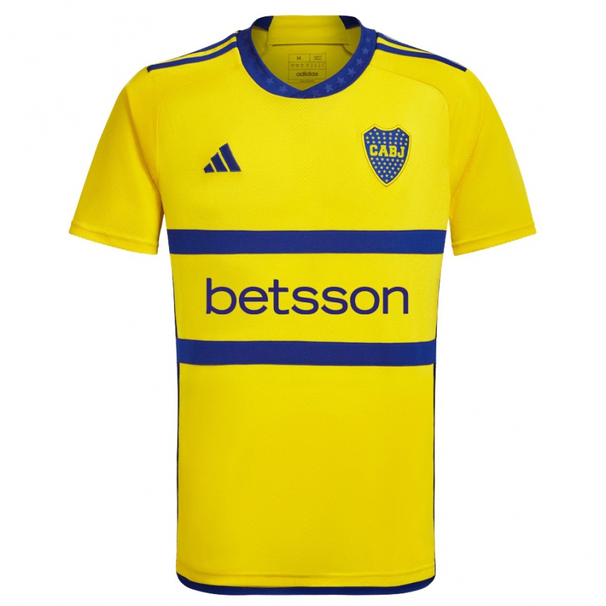 Niño Fútbol Camiseta Dylan Gorosito #48 Amarillo Azul 2ª Equipación 2024/25