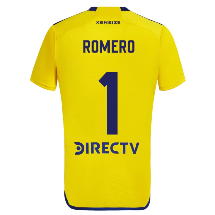 Niño Fútbol Camiseta Sergio Romero #1 Amarillo Azul 2ª Equipación 2024/25