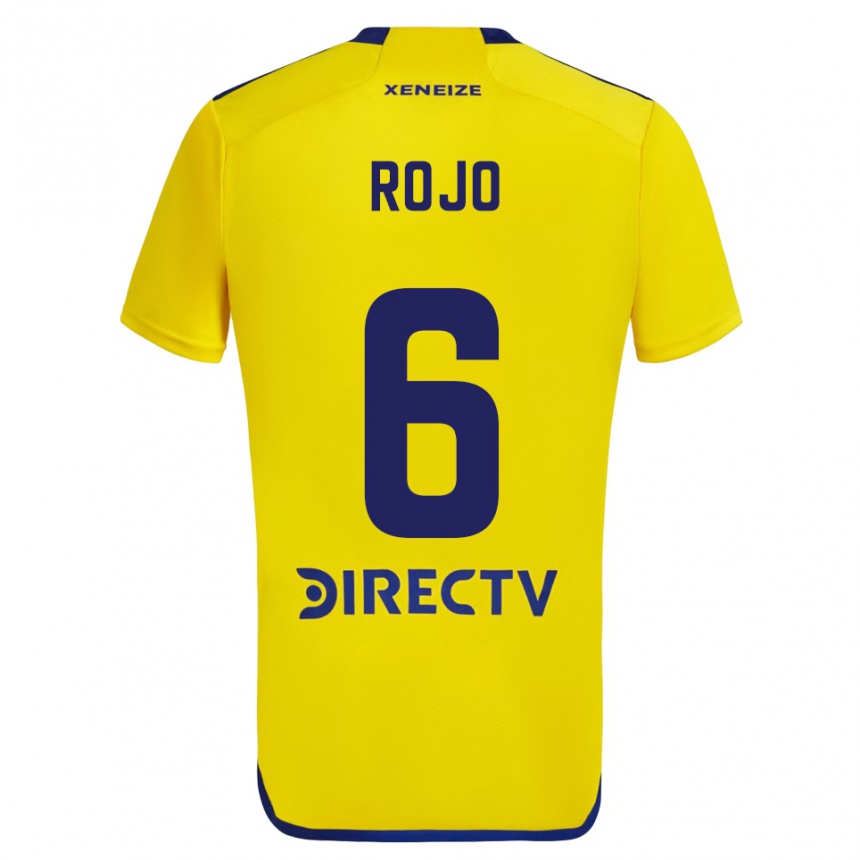 Niño Fútbol Camiseta Marcos Rojo #6 Amarillo Azul 2ª Equipación 2024/25