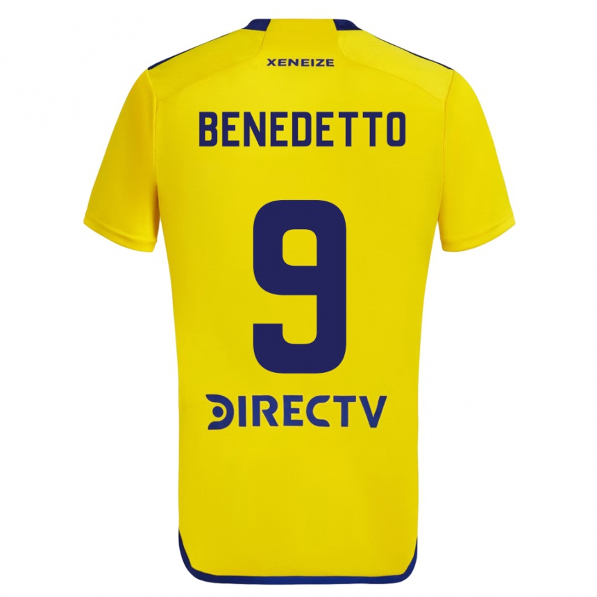 Niño Fútbol Camiseta Darío Benedetto #9 Amarillo Azul 2ª Equipación 2024/25