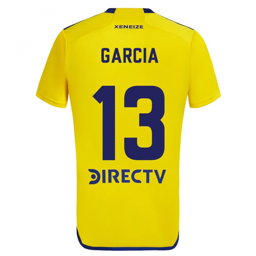 Niño Fútbol Camiseta Javier García #13 Amarillo Azul 2ª Equipación 2024/25