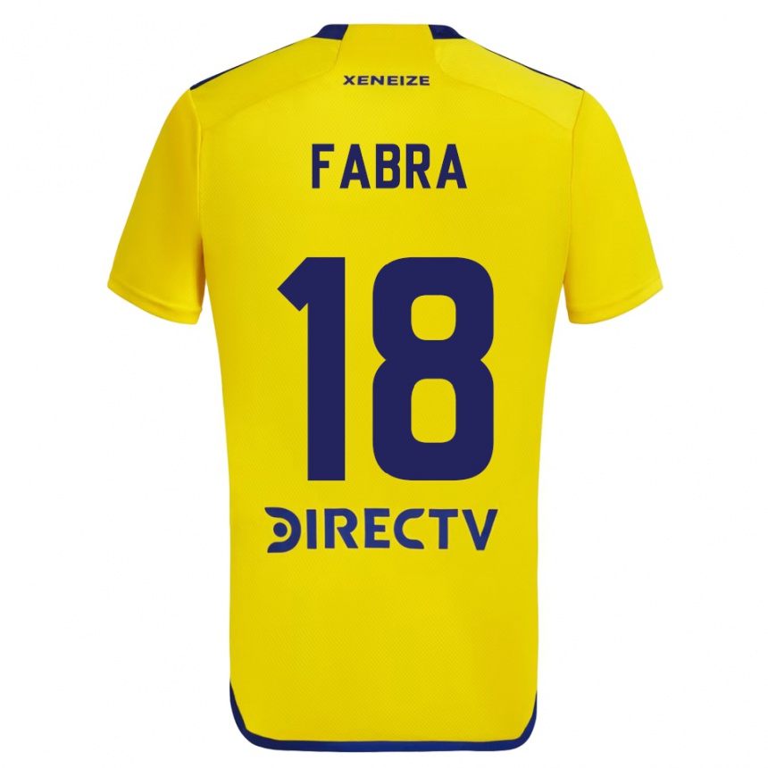 Niño Fútbol Camiseta Frank Fabra #18 Amarillo Azul 2ª Equipación 2024/25