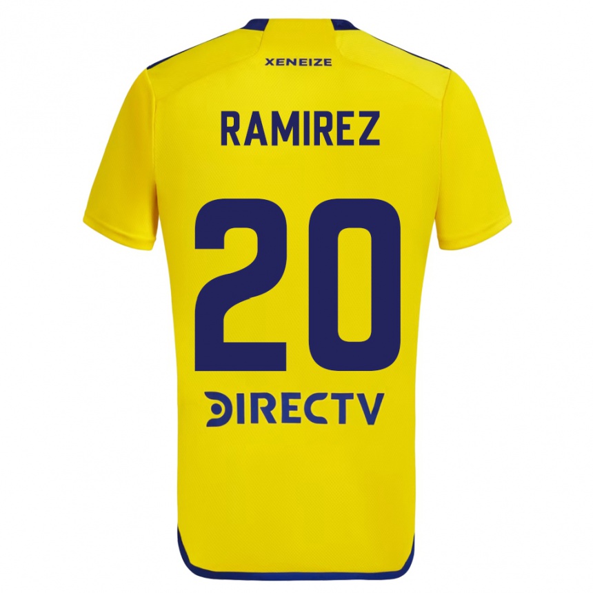 Niño Fútbol Camiseta Juan Ramírez #20 Amarillo Azul 2ª Equipación 2024/25