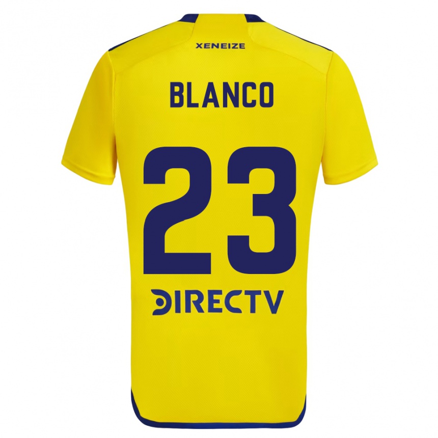 Niño Fútbol Camiseta Lautaro Blanco #23 Amarillo Azul 2ª Equipación 2024/25