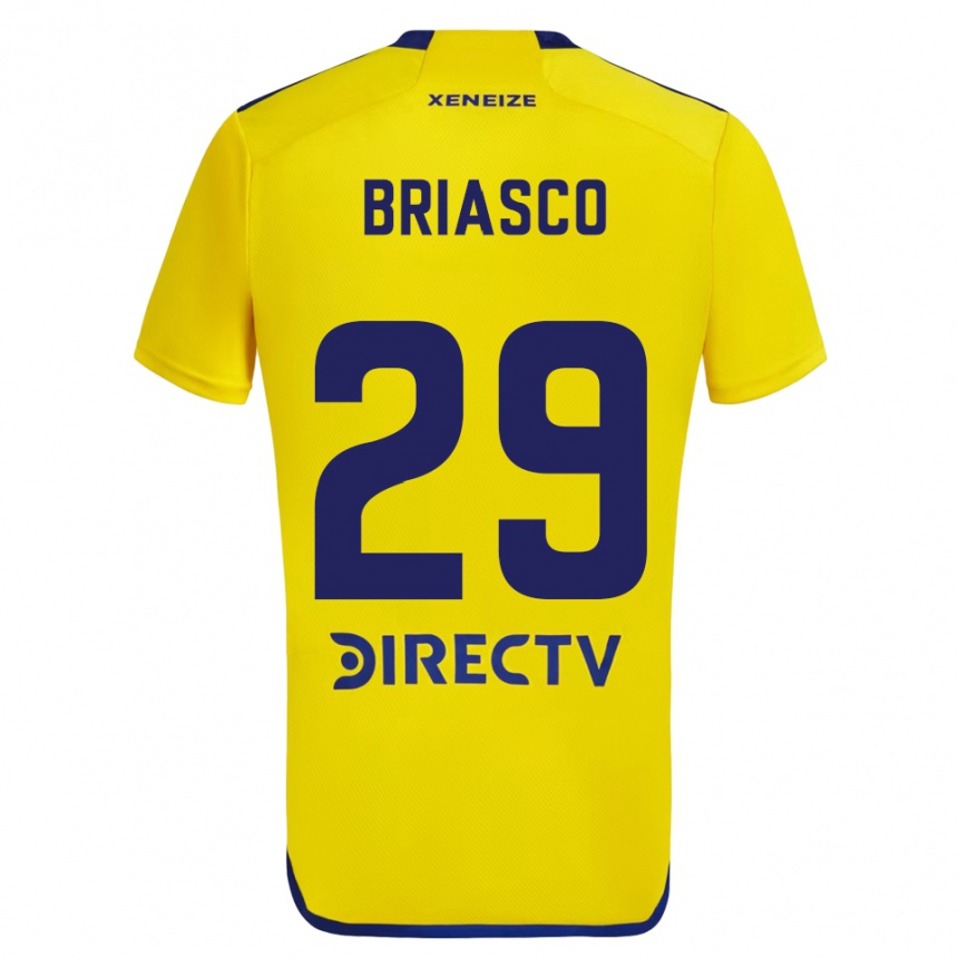 Niño Fútbol Camiseta Norberto Briasco #29 Amarillo Azul 2ª Equipación 2024/25