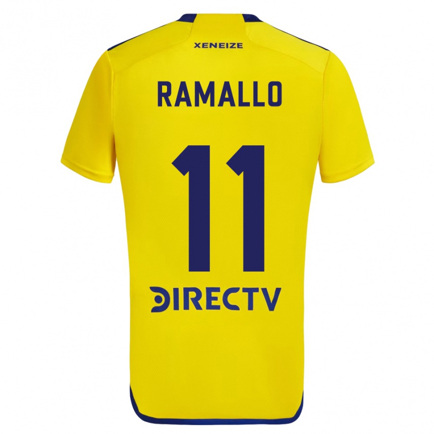 Niño Fútbol Camiseta Yael Ramallo #11 Amarillo Azul 2ª Equipación 2024/25