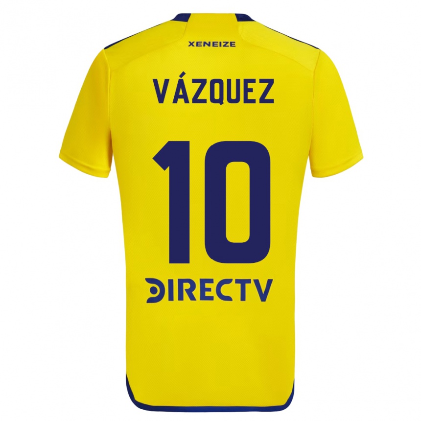 Niño Fútbol Camiseta Lucas Vázquez #10 Amarillo Azul 2ª Equipación 2024/25