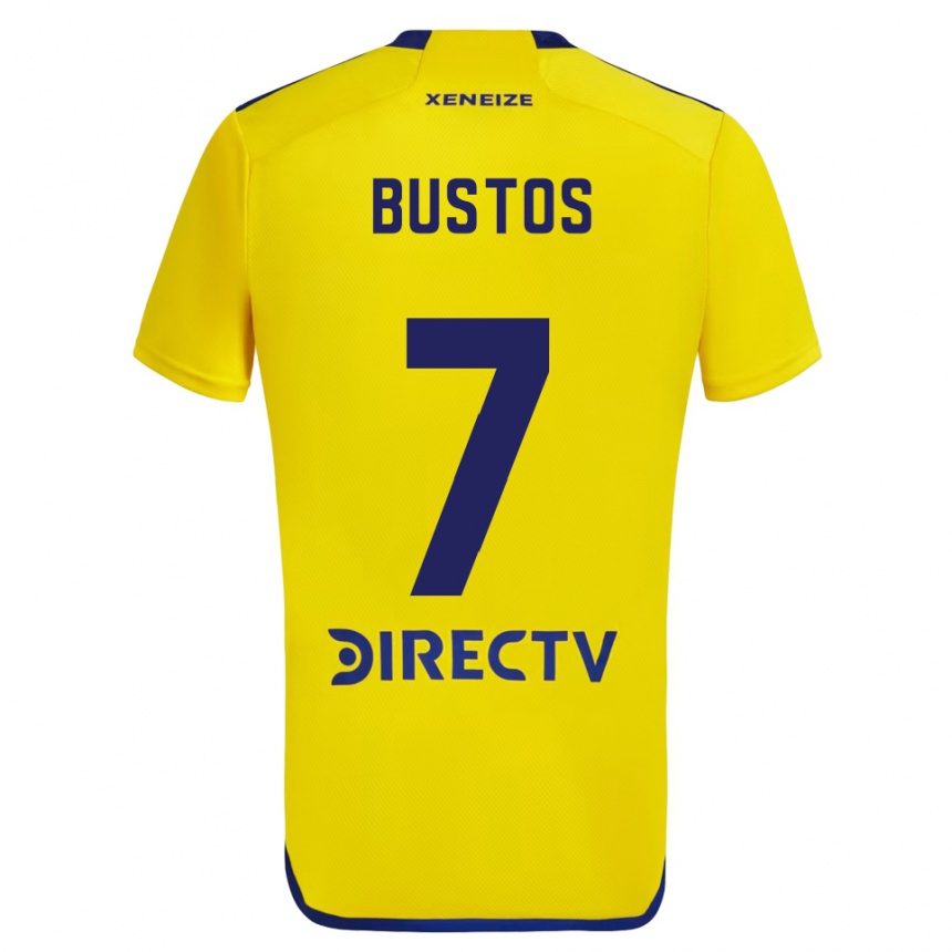 Niño Fútbol Camiseta Tomás Bustos #7 Amarillo Azul 2ª Equipación 2024/25