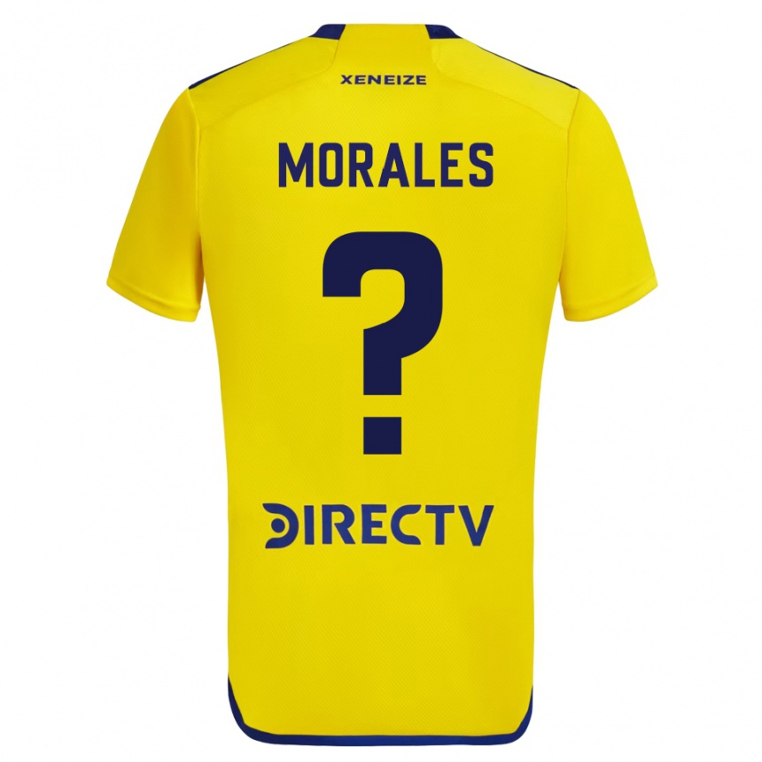 Niño Fútbol Camiseta Gonzalo Morales #0 Amarillo Azul 2ª Equipación 2024/25