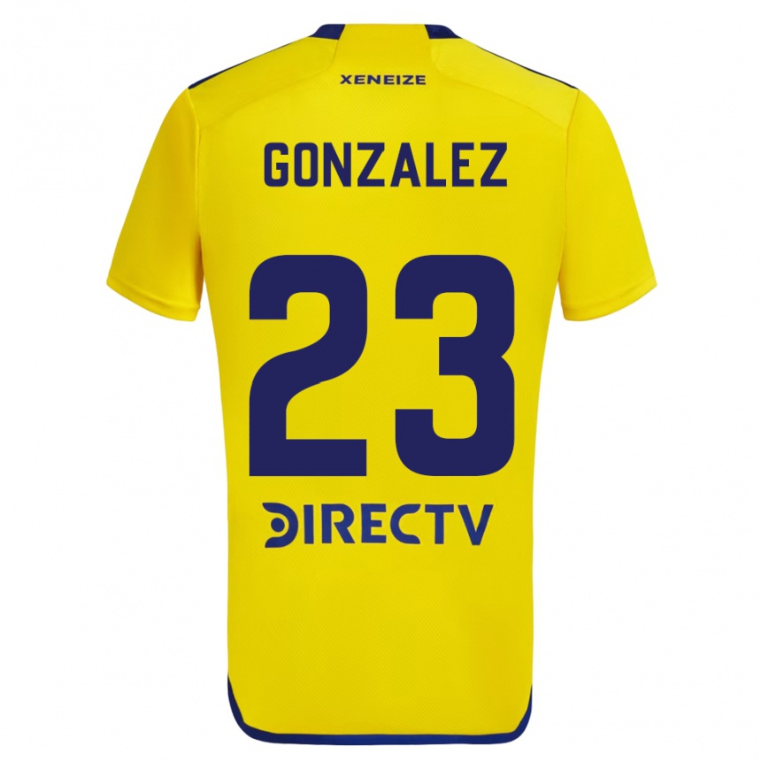 Niño Fútbol Camiseta Diego González #23 Amarillo Azul 2ª Equipación 2024/25