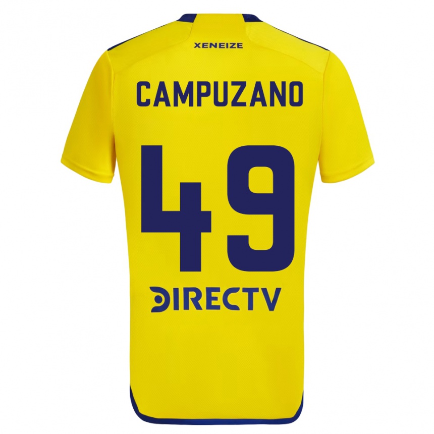 Niño Fútbol Camiseta Jorman Campuzano #49 Amarillo Azul 2ª Equipación 2024/25