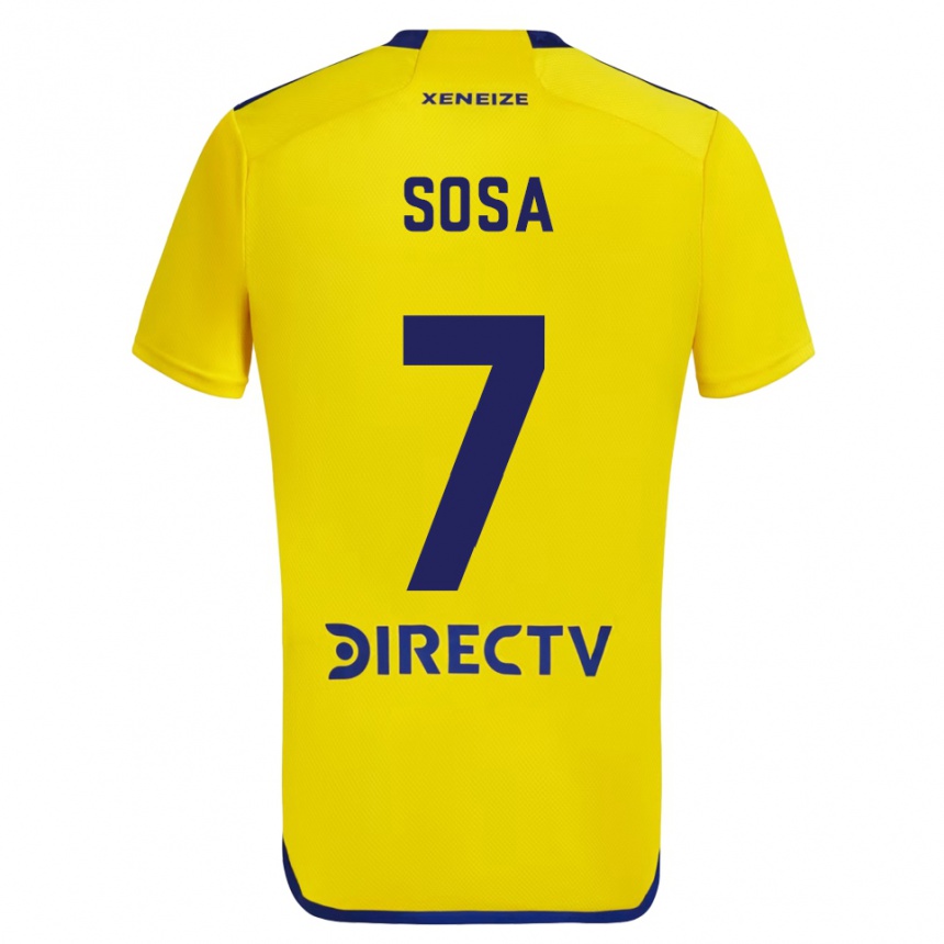 Niño Fútbol Camiseta Elián Sosa #7 Amarillo Azul 2ª Equipación 2024/25