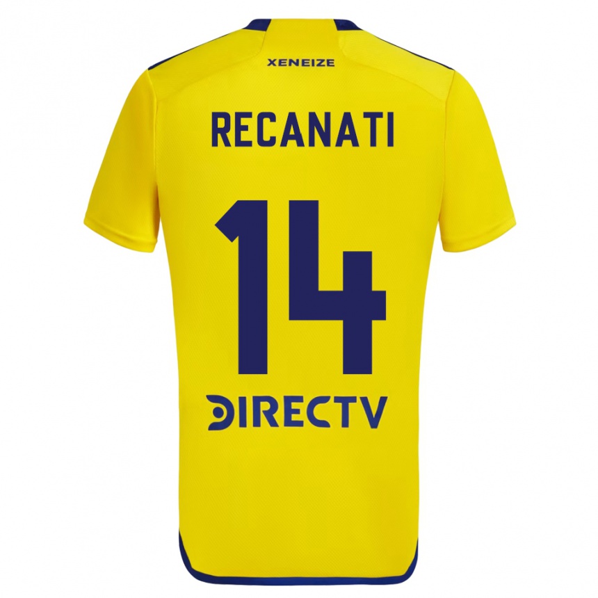 Niño Fútbol Camiseta Bianca Recanati #14 Amarillo Azul 2ª Equipación 2024/25