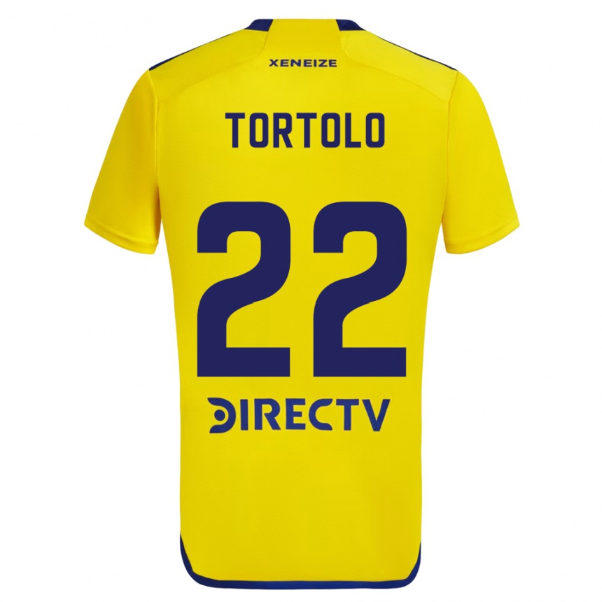 Niño Fútbol Camiseta Dulce Tortolo #22 Amarillo Azul 2ª Equipación 2024/25