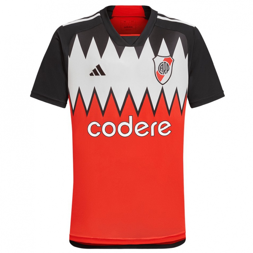 Niño Fútbol Camiseta Leandro González Pírez #14 Rojo Negro Blanco 2ª Equipación 2024/25