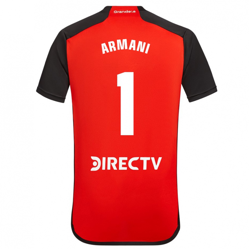 Niño Fútbol Camiseta Franco Armani #1 Rojo Negro Blanco 2ª Equipación 2024/25