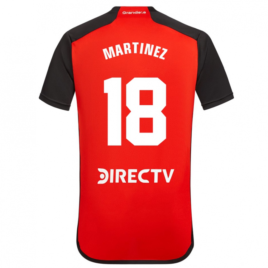 Niño Fútbol Camiseta Pity Martínez #18 Rojo Negro Blanco 2ª Equipación 2024/25