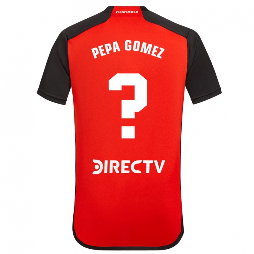 Niño Fútbol Camiseta Romina Celeste Gómez #0 Rojo Negro Blanco 2ª Equipación 2024/25