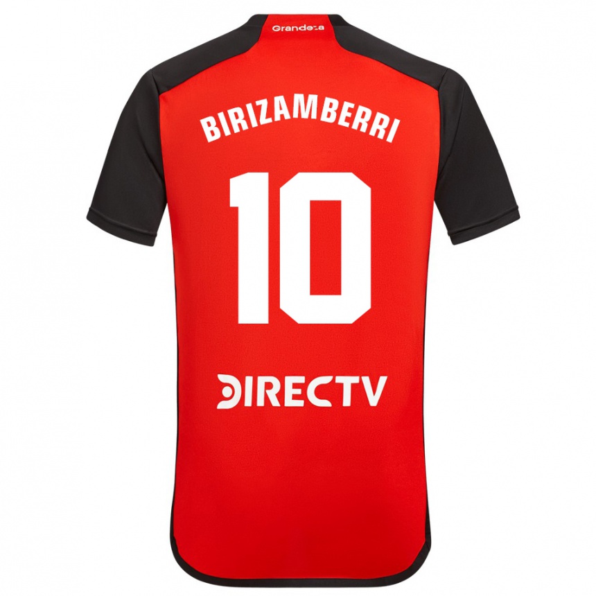 Niño Fútbol Camiseta María Carolina Birizamberri Rivero #10 Rojo Negro Blanco 2ª Equipación 2024/25