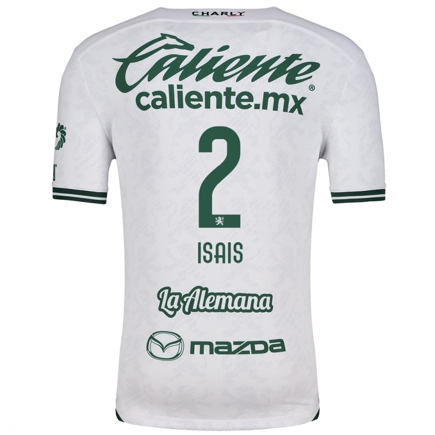 Niño Fútbol Camiseta Mauricio Isaís #2 Blanco Verde 2ª Equipación 2024/25