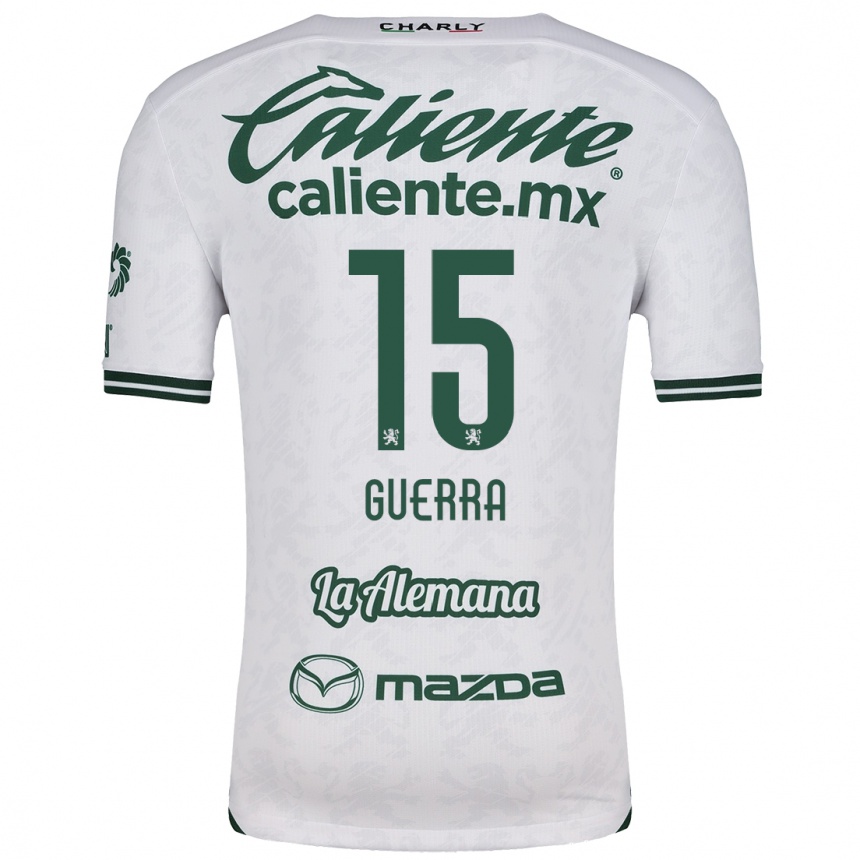 Niño Fútbol Camiseta Edgar Guerra #15 Blanco Verde 2ª Equipación 2024/25