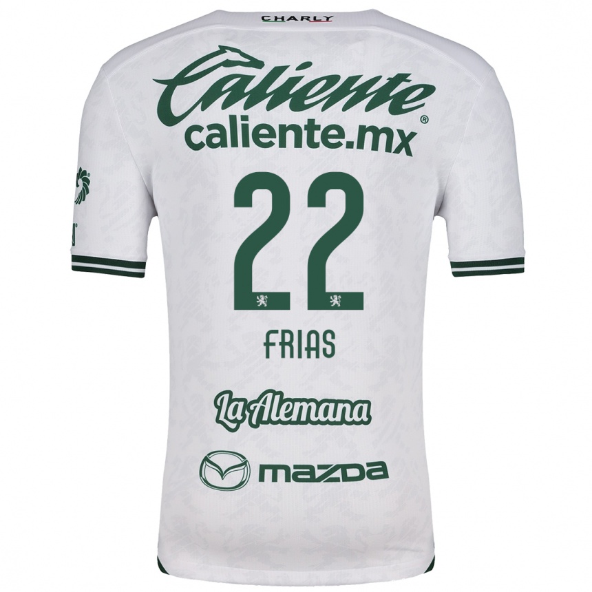 Niño Fútbol Camiseta Adonis Frías #22 Blanco Verde 2ª Equipación 2024/25